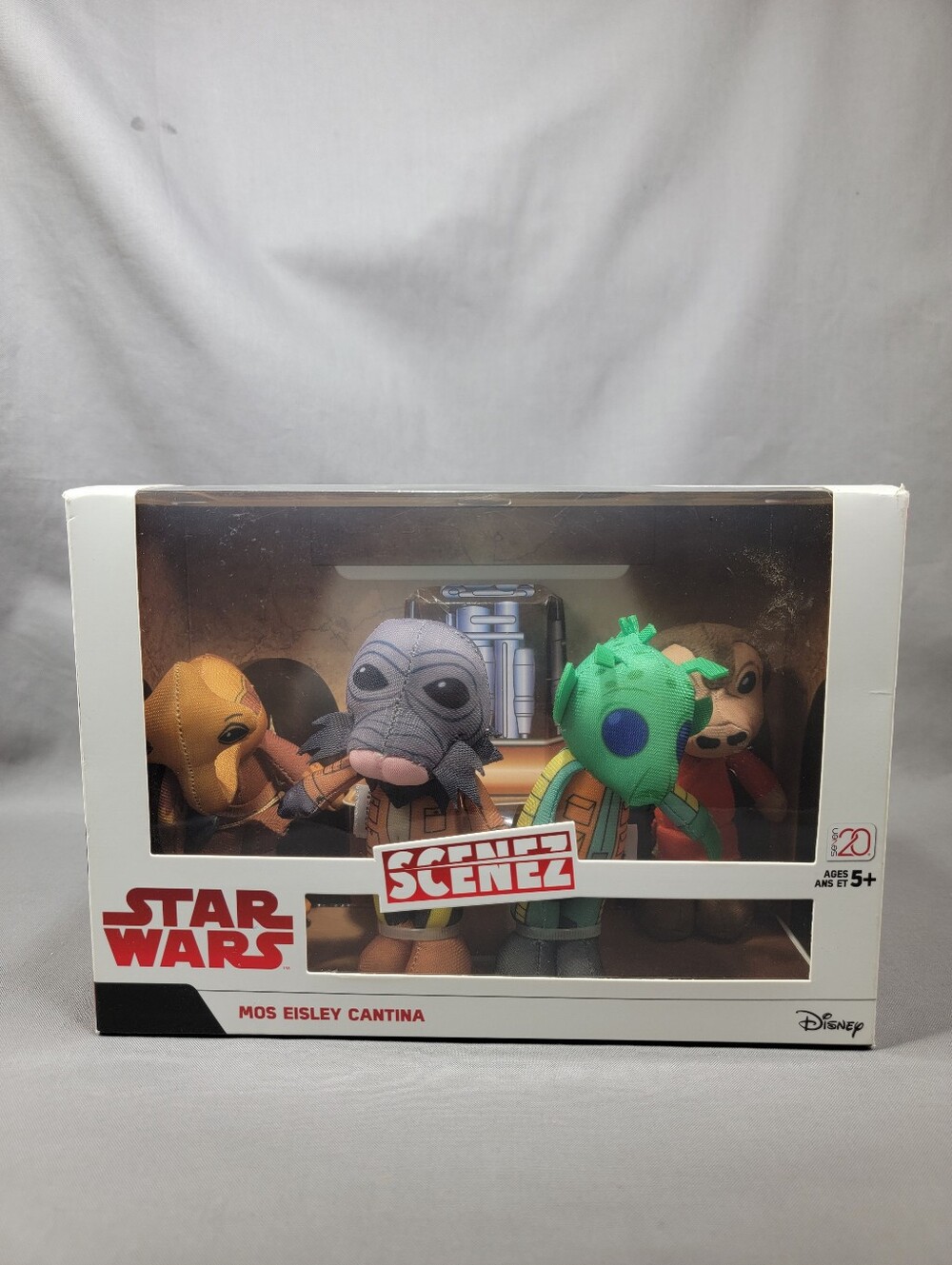 Disney Star Wars Scenez Mos Eisley Cantina 4 Plush Alien Figures Set